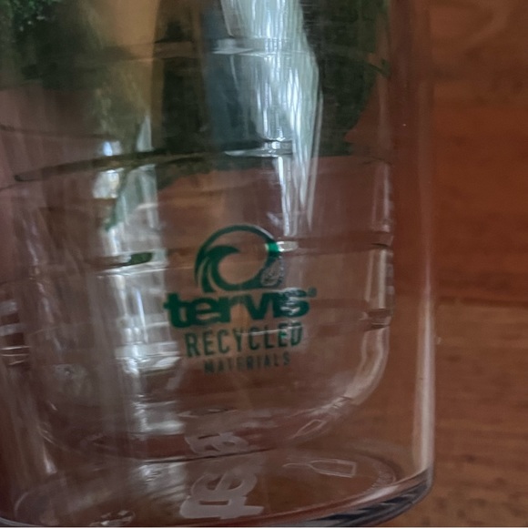 Tervis Tumbler Green Leaves Recycled 16 Oz Brown Lid Go Green Save The Earth - Picture 3 of 11